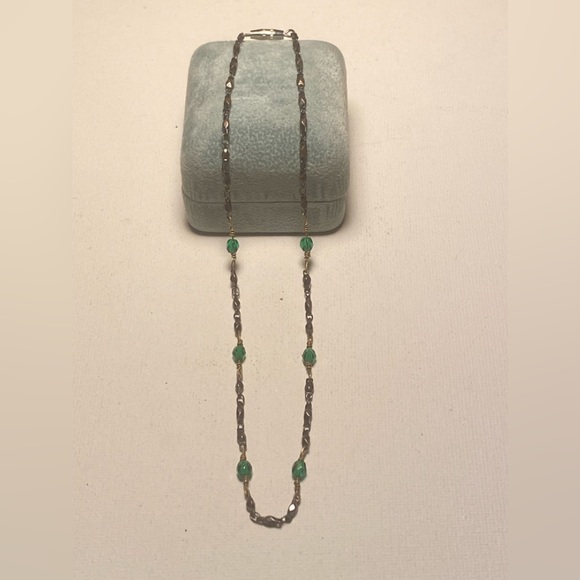 💛 Beautiful Vintage handmade antique style golden brass necklace. - Picture 3 of 4